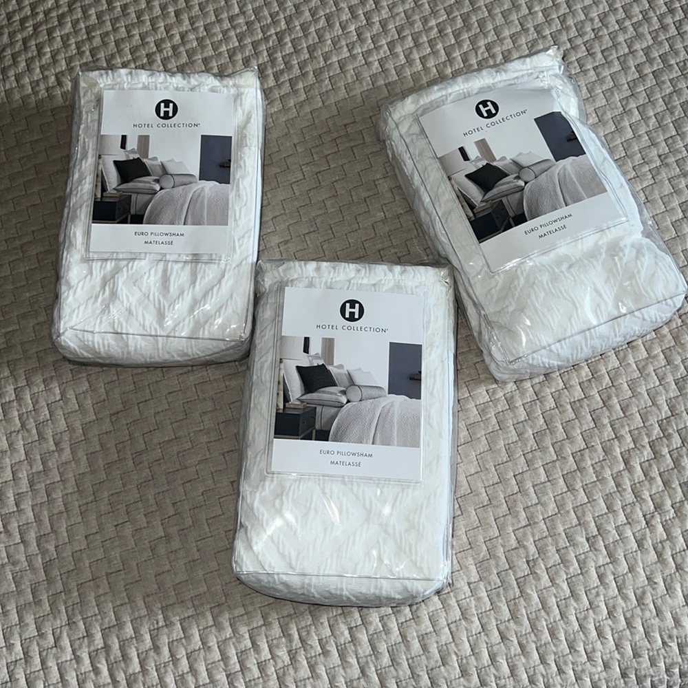 Hotel Collection Euro shams. NWT! Set of 3